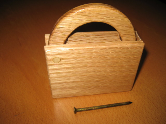 wooden lock puzzle